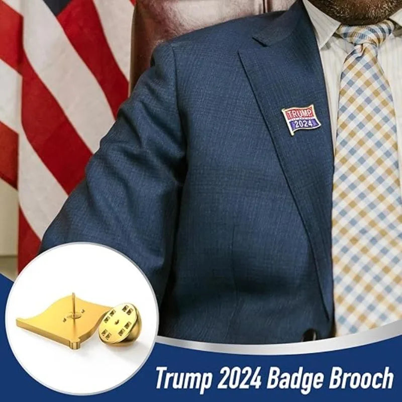 1PC Trump for President 2024 Enamel Lapel Pin - President Trump Gift