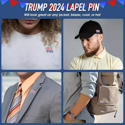 1PC Trump for President 2024 Enamel Lapel Pin - President Trump Gift